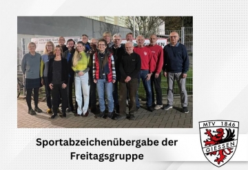 Sportabzeichenübergabe der Freitagsgruppe